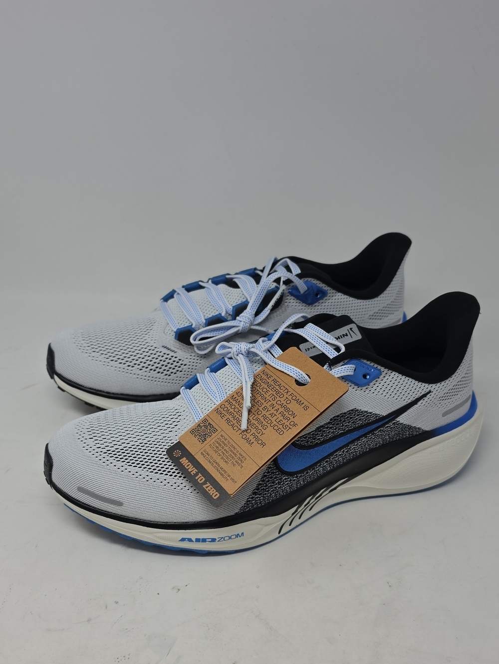 Nike Air Zoom Pegasus 41 White & Blue Athletic Running Shoes Unisex Men 11